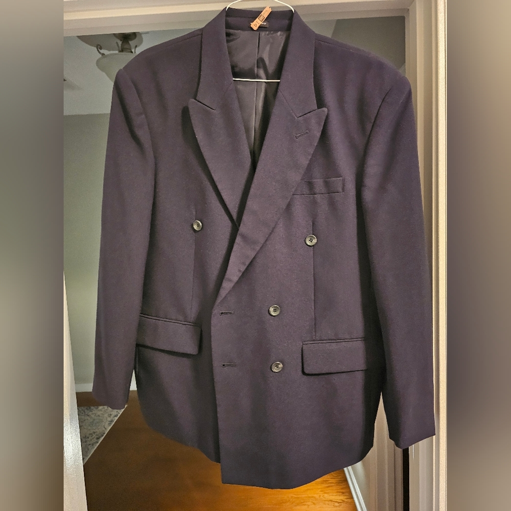 Mens Navy Blue Size 42R Sport Coat Jacket